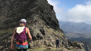 Fiona and husband on Cuillin ridge