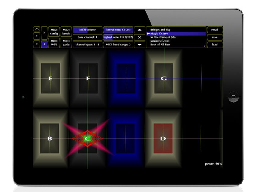 Jordan Rudess's Geo Synthesizer: click the image for more screenshots.