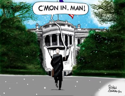 Political Cartoon U.S. Biden White House