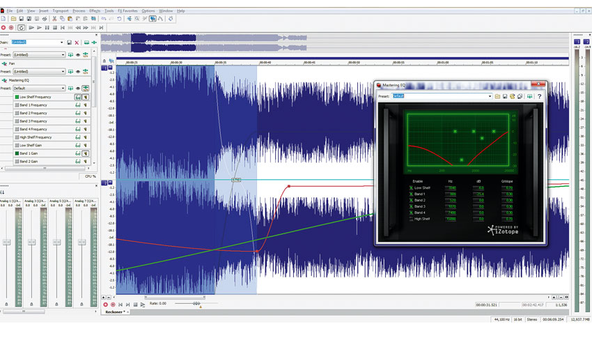sony sound forge audio studio how to adjust peak levels