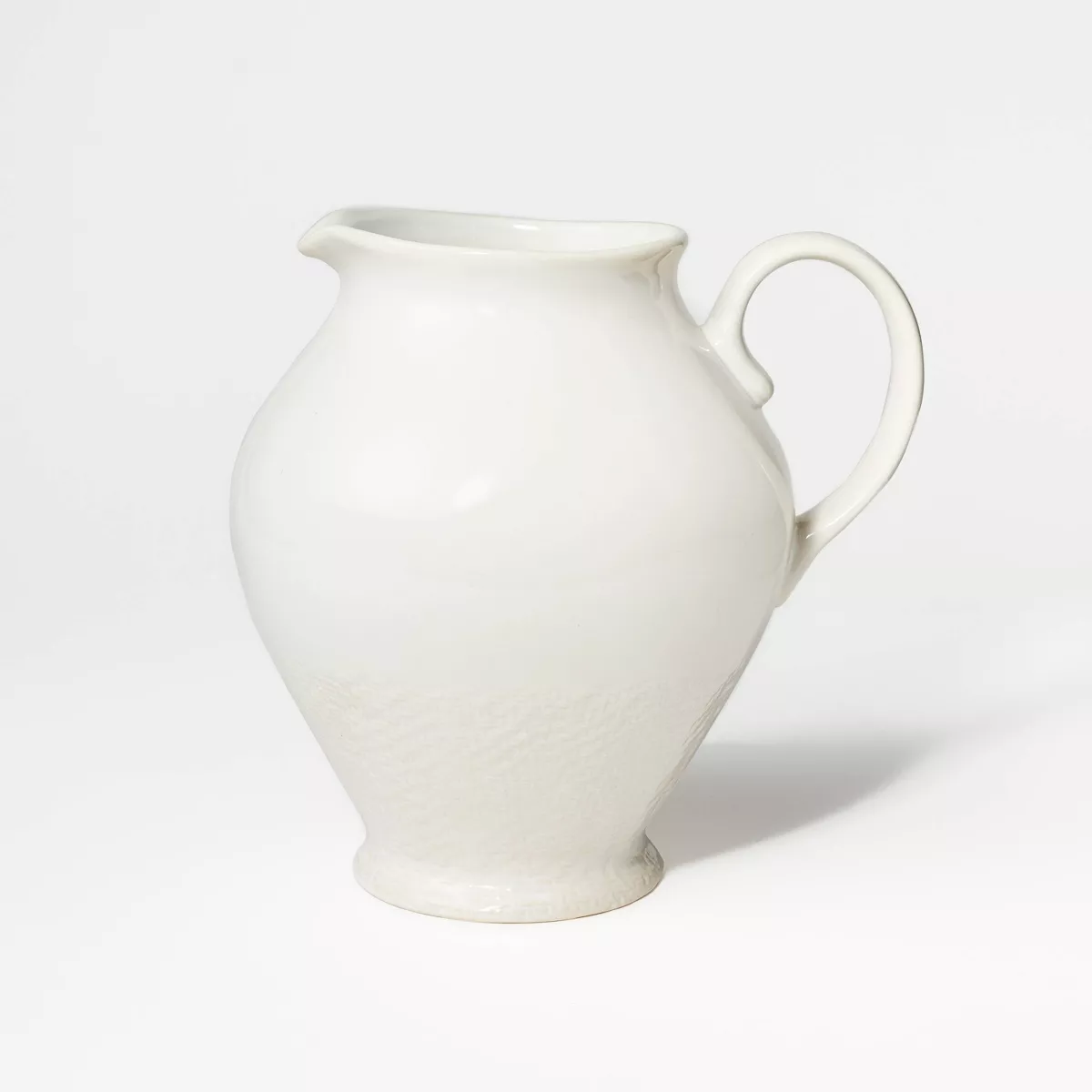 3555ml Stoneware Beverage Server Cream - Thresholdu0026#8482; Designed With Studio Mcgee: Off-White Pitcher for Hot/cold Drinks