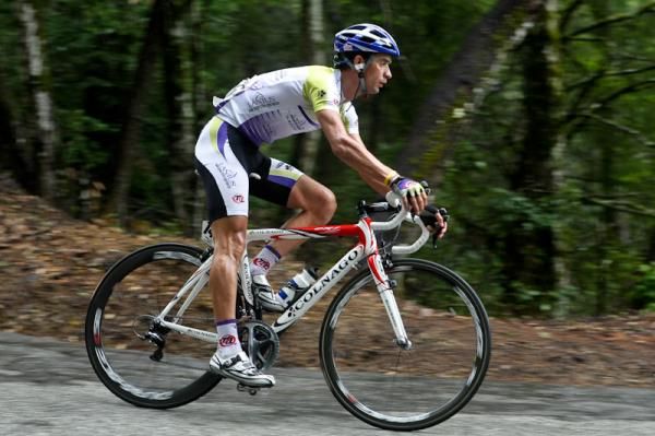 Davide Frattini took maximum points on the day's second KOM.
