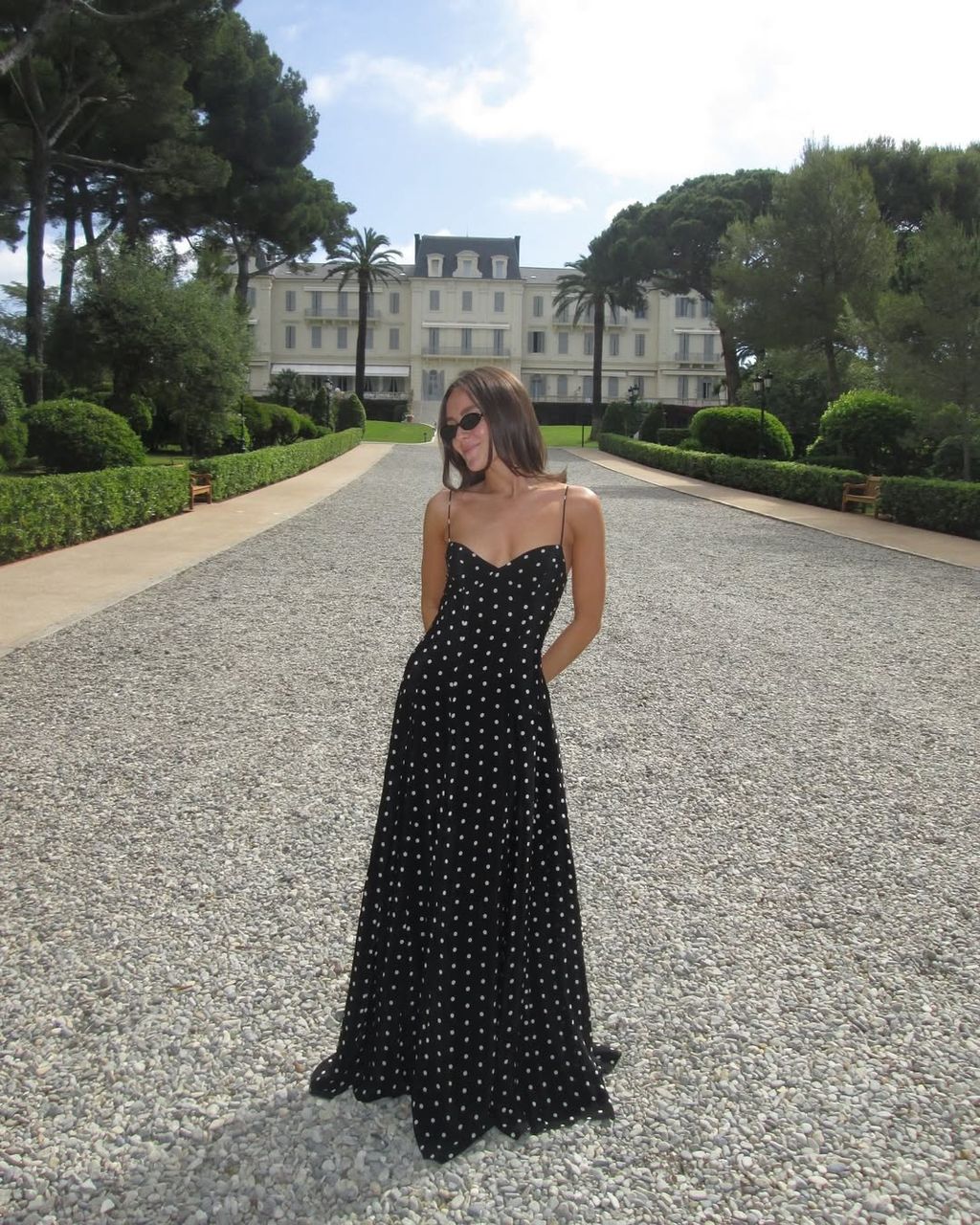Overcoat Style Dress - Black Dot