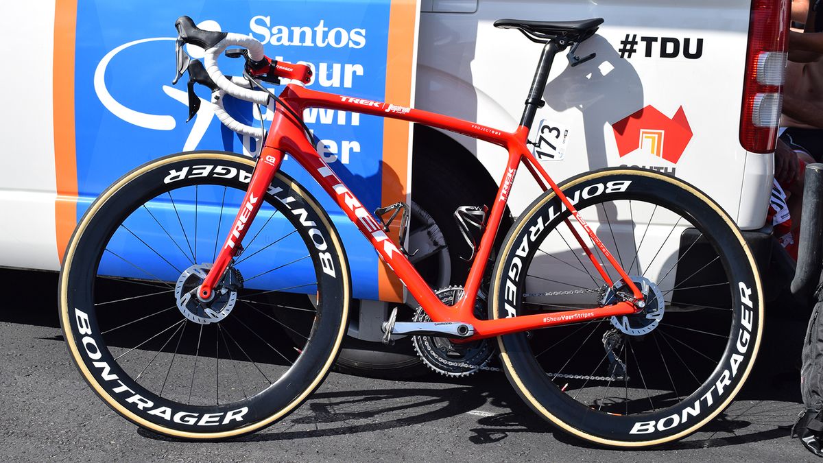 Trek-Segafredo will be racing on Emonda Discs throughout the year and equipped the bikes with the Dura-Ace rotors for the final few stages of the Tour Down Under