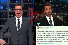 Stephen Colbert and Jimmy Kimmel push back at Trump