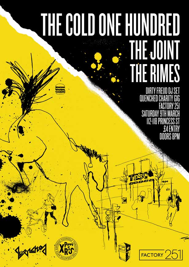 Xpress launch gig poster, Factory 251, Saturday 9 March 2013