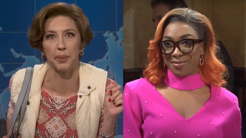 Heidi Gardner and Ego Nwodim in separate SNL sketches. 