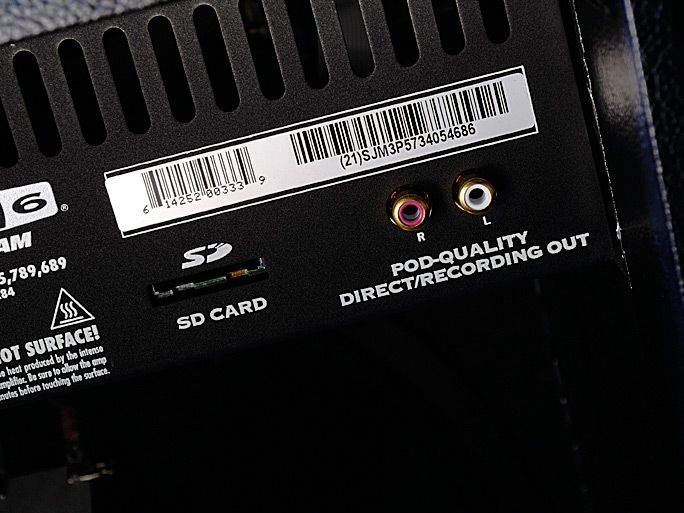 SD card and Line 6 POD outputs
