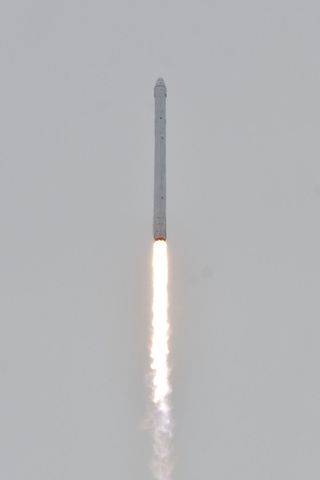 A SpaceX Falcon 9 v1.1 rocket blasts off for the International Space Station carrying an unmanned Dragon cargo ship on April 18, 2014. The mission launched from Cape Canaveral Air Force Station in Florida and is SpaceX's third cargo delivery for NASA.
