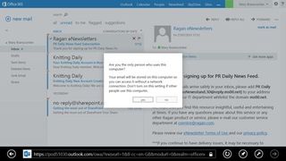 Metro IE 10 lets you turn on offline working in Outlook Web app
