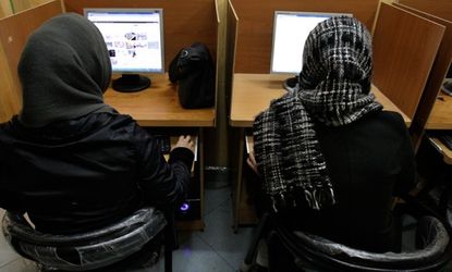 An internet cafe in Tehran