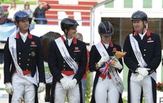 World Equestrian Games dressage results: riders on the podium