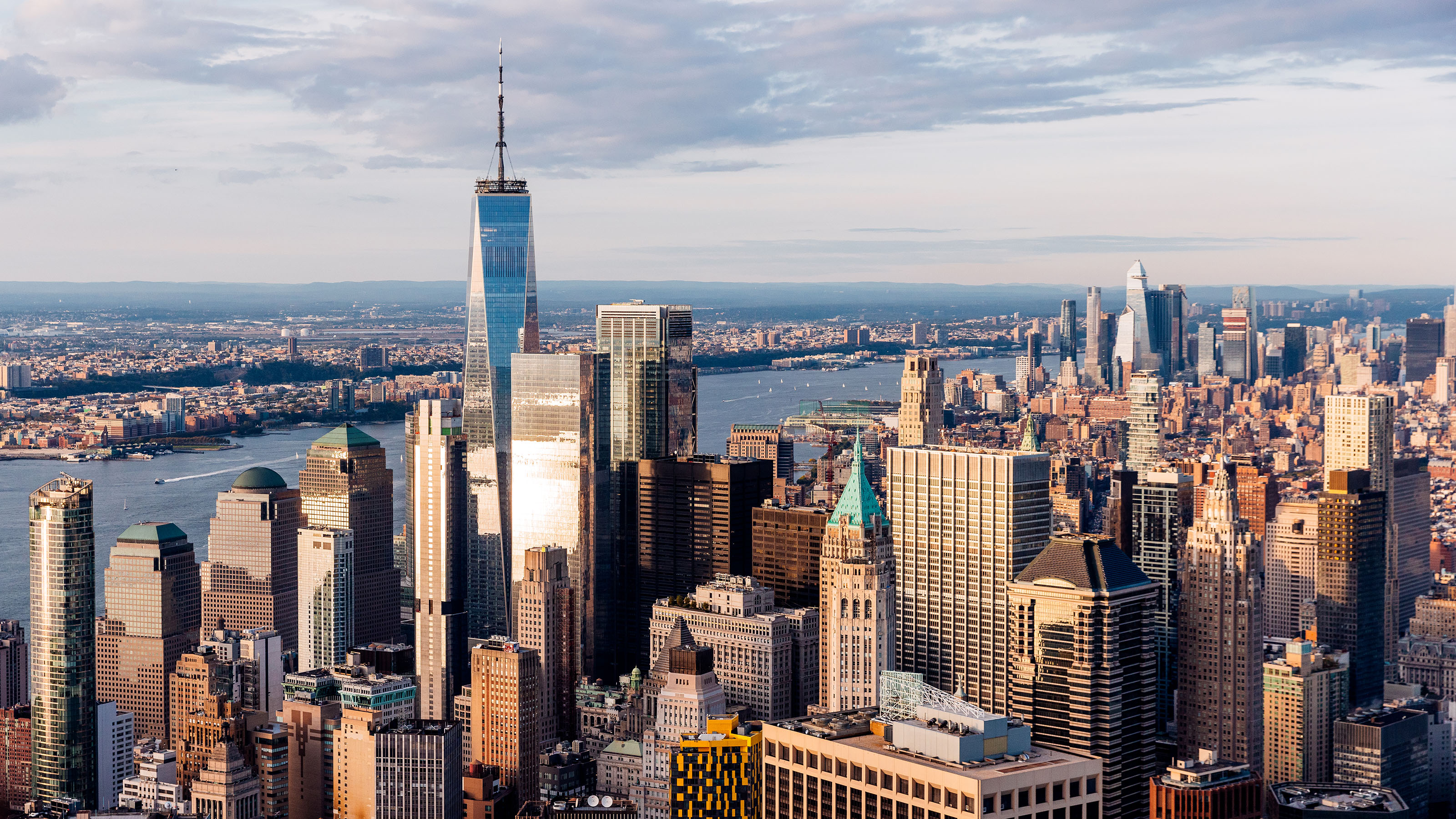 A view of the New York City skyline.