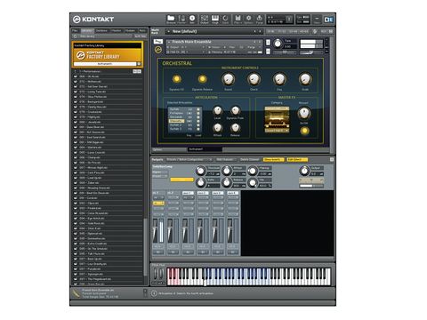 Kontakt allows custom interfaces for its instruments, as found on all library content.