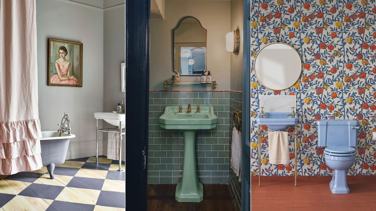 Colorful bathroom suites