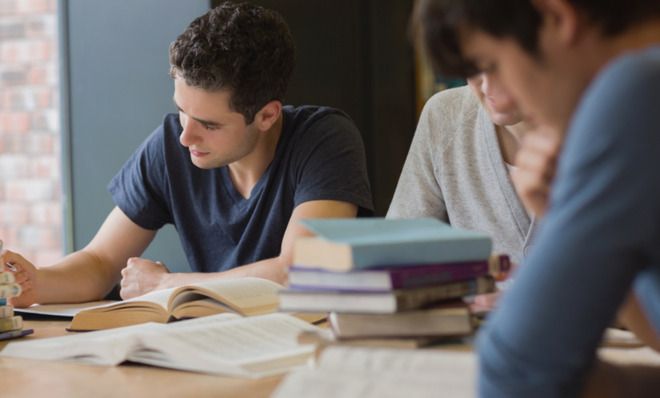 Man studying