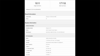 Xeon W9-3595X refresh Geekbench 6 Listing