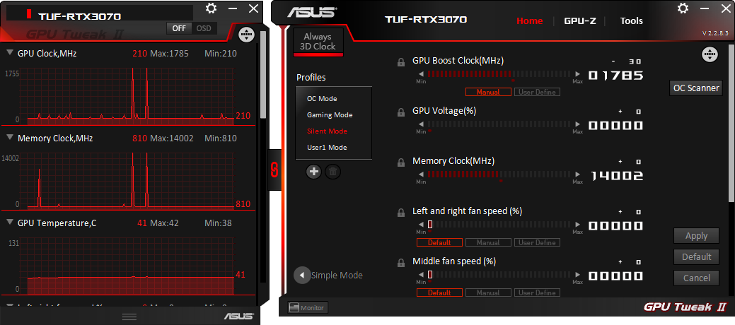 Asus RTX 3070 TUF Gaming OC