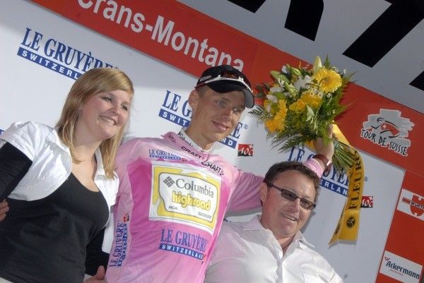 Tony Martin (Columbia-Highroad) in the climbers' jersey.