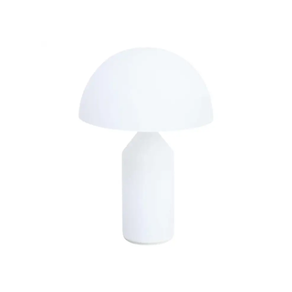 A mushroom glass table lamp