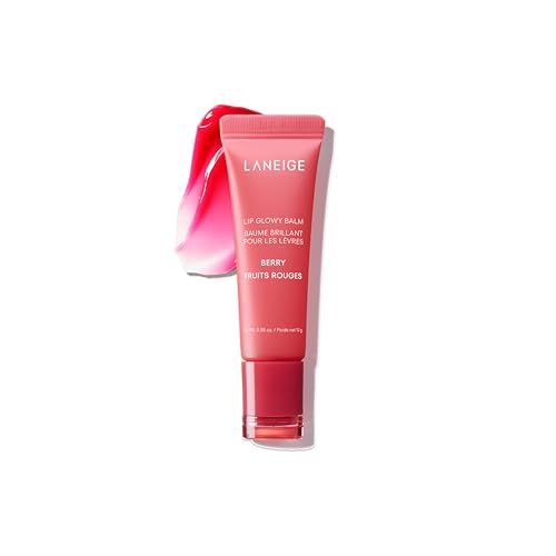 Laneige Lip Glowy Balm: Sheer Tinted Lip Treatment Balm Tube With Shea &amp; Murumuru Butters for Hydrating, Moisturizing, Glossy, Non-Sticky Shine, Berry | Korean Skin Care, Berry