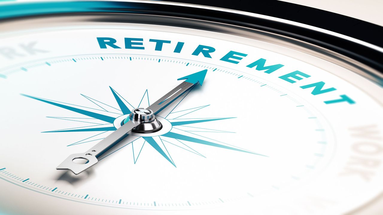 picture of a compass pointing to the word &amp;quot;retirement&amp;quot;