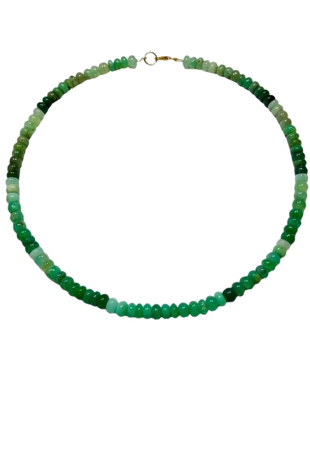 Theodosia Jewelry, 7mm Chrysoprase Candy Necklace