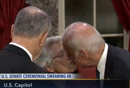 Joe Biden and Senator Grassley's wife, Barbara.