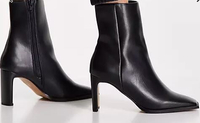 ASOS DESIGN Remmy set-back heeled boots in black, £38| ASOS