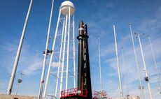 A Rocket Lab Electron booster carrying satellites for the U.S. National Reconnaissance Office, NASA and more stands atop Launch Complex 1 at Mahia Peninsula, New Zealand ahead of the "Don't Stop Me Now" mission launching on June 11, 2020.