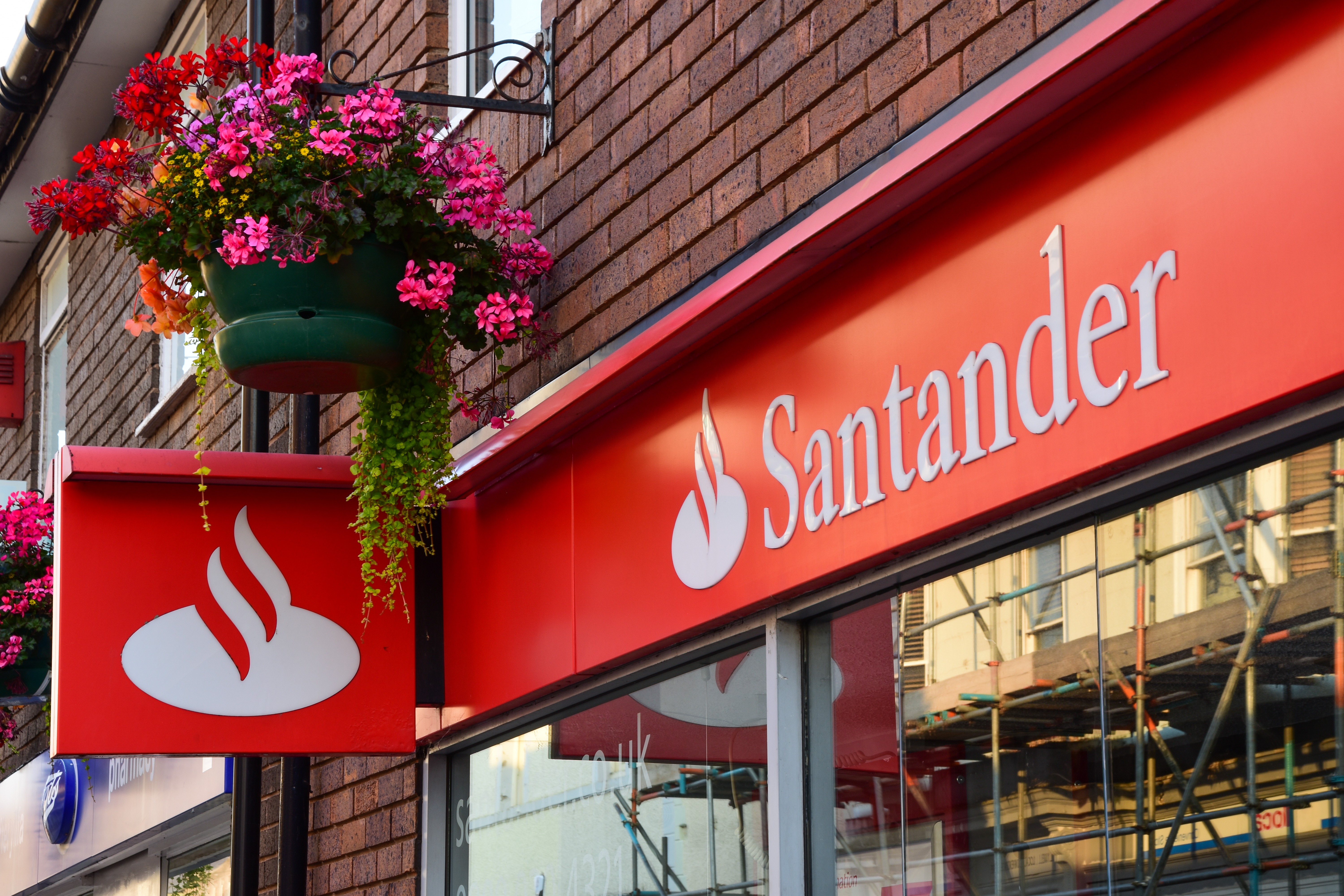 Santander bank on the High Street of Holywell, Wales