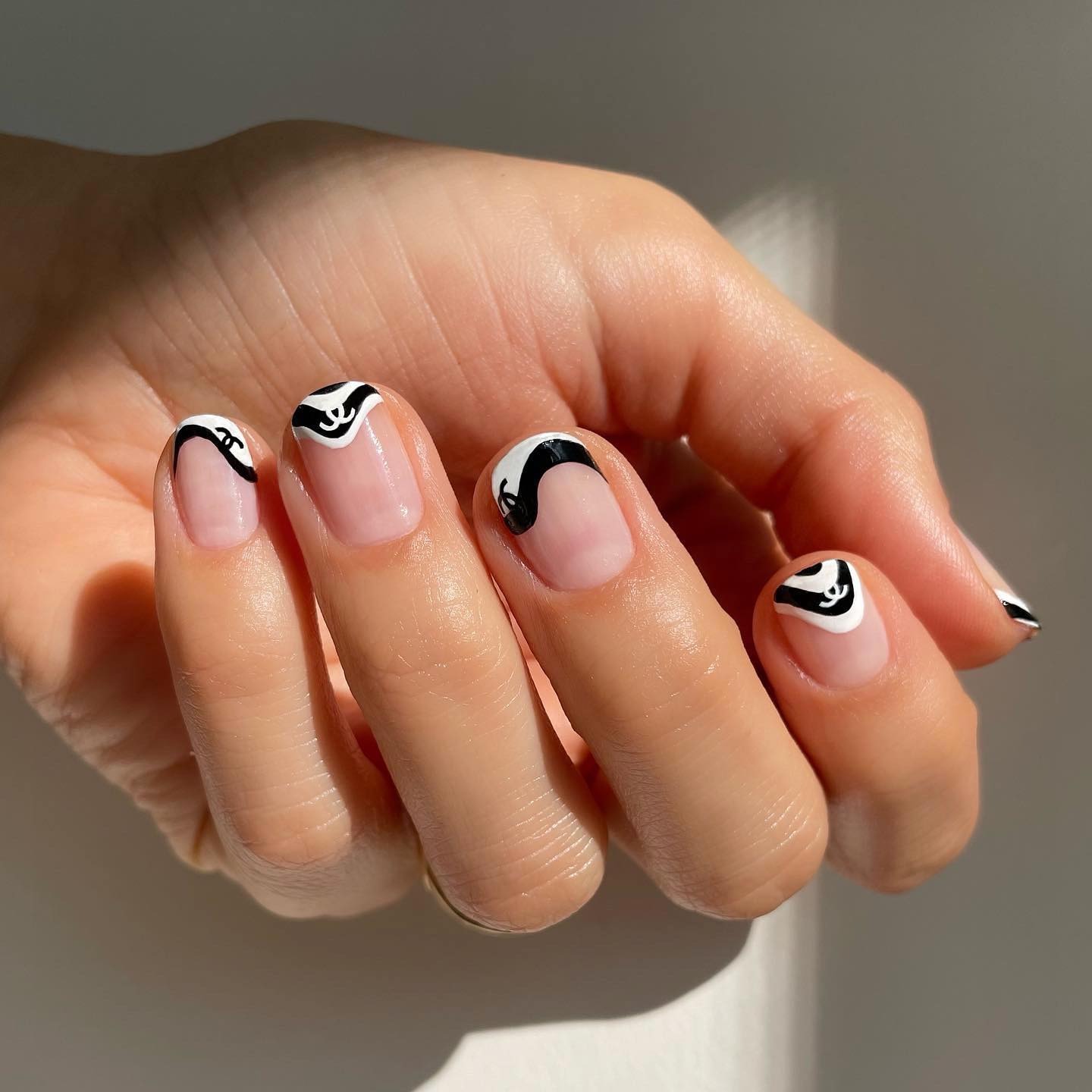Photo of @betina_goldstein wearing tuxedo nails