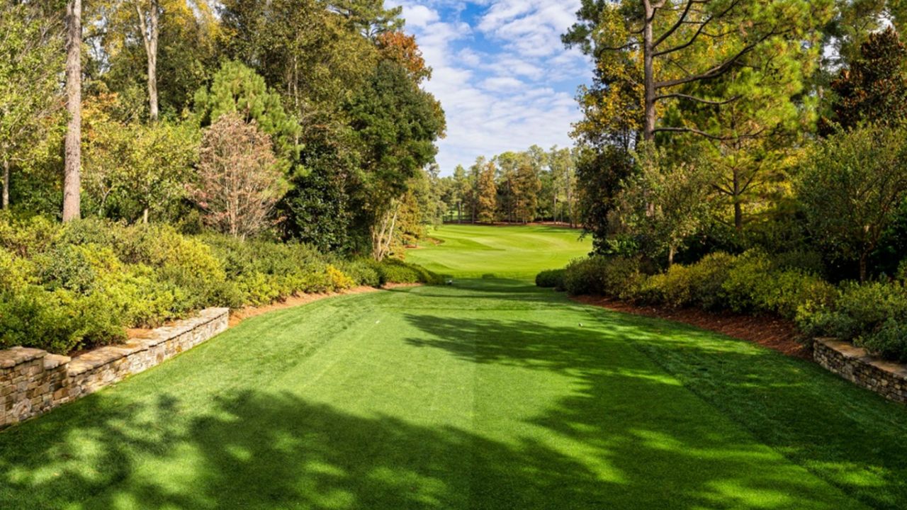 A look from the tee at the par-5 13th at Augusta National