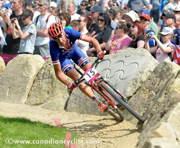 Todd Wells (United States) put in the best-ever American Olympic men's mountain bike race finish