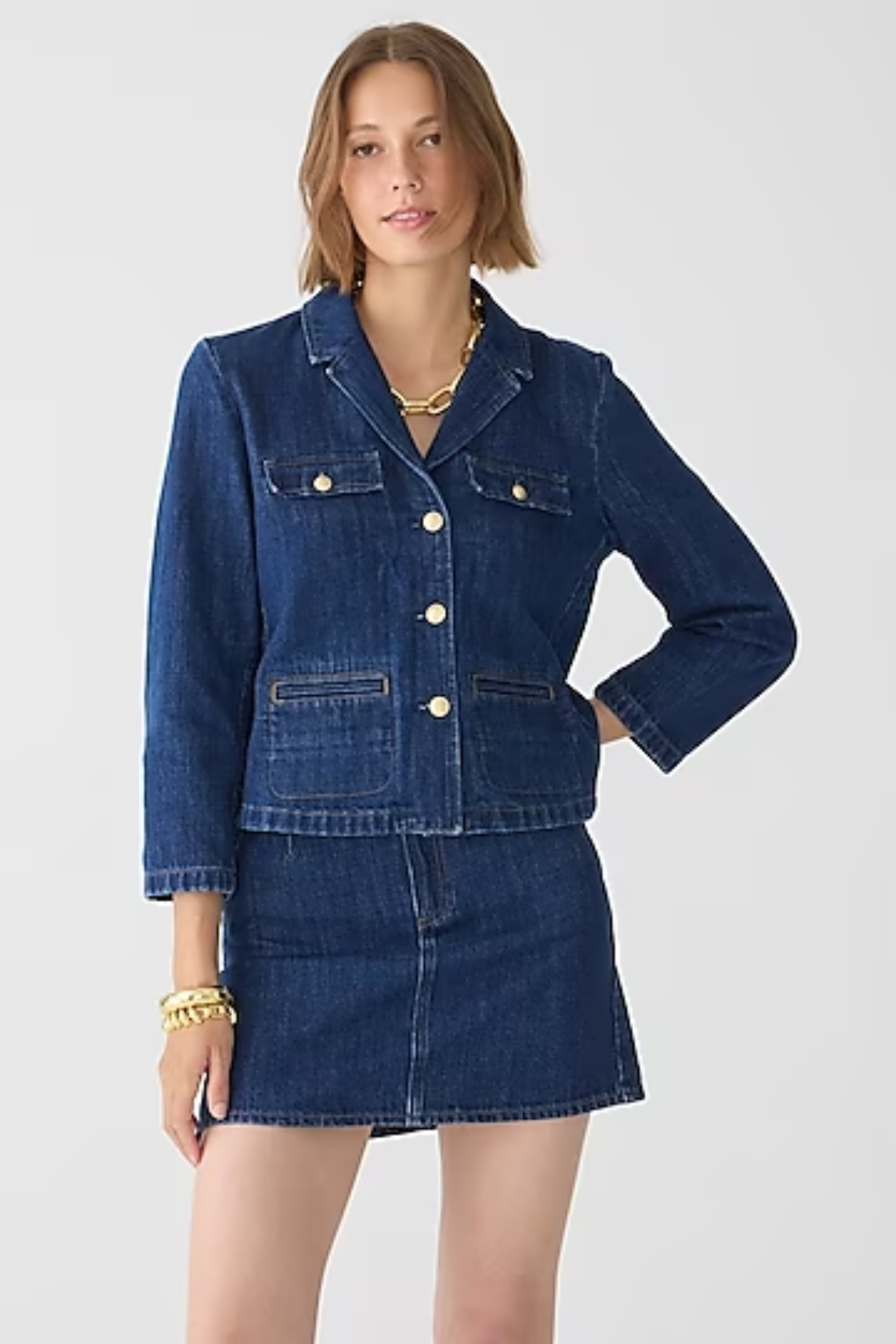 J.Crew Denim blazer-jacket in resin wash