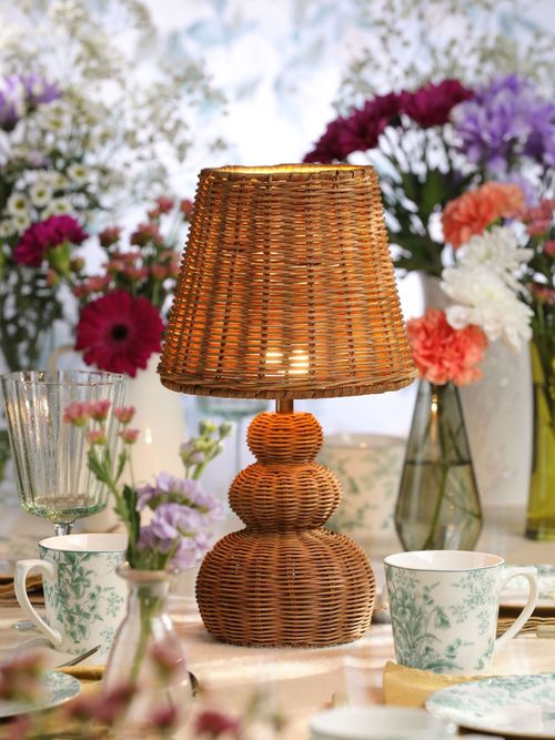 Laura Ashley Oak Oak Hasfield Rechargeable Table Lamp