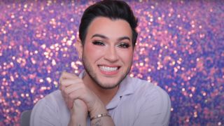 Manny MUA giving a makeup tutorial on his YouTube channel
