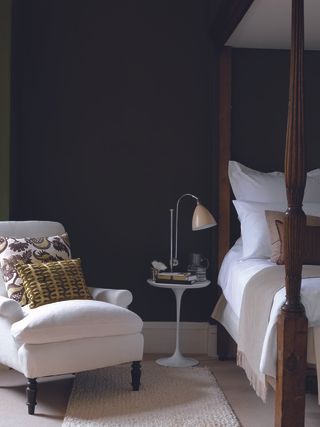 Little Greene Bedroom in Obsidian Green