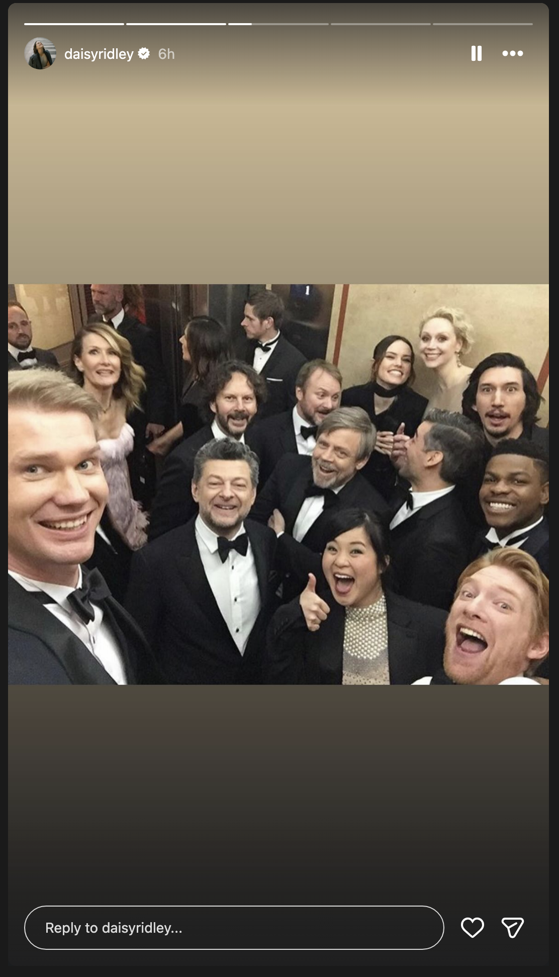 Daisy Ridley shares a wonderful Star Wars behind-the-scenes look on Instagram to celebrate Star Wars Day.