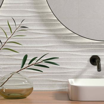Colony Decor White Stone Effect Matt Ceramic Wall Tiles