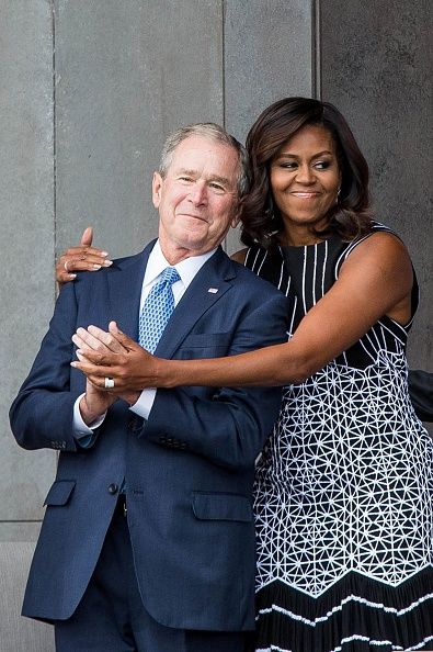 George W. Bush and Michelle Obama.