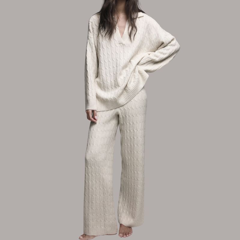 H&amp;amp;M cable knit jumper and trousers set