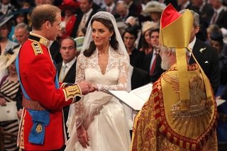 Prince William and Kate Middleton on their 2011 wedding day