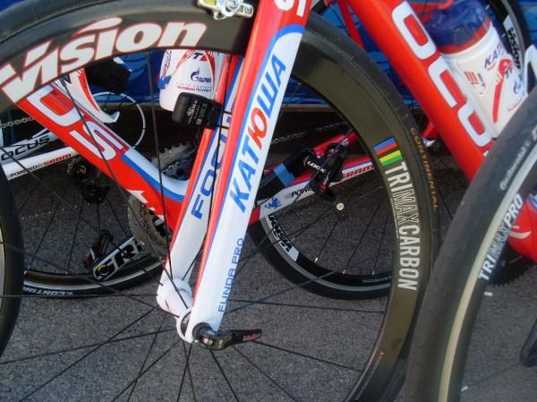 The Katusha Focus bikes will stand out in the peloton.