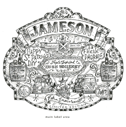 The process behind Steve Simpson's limited edition Jameson bottle design