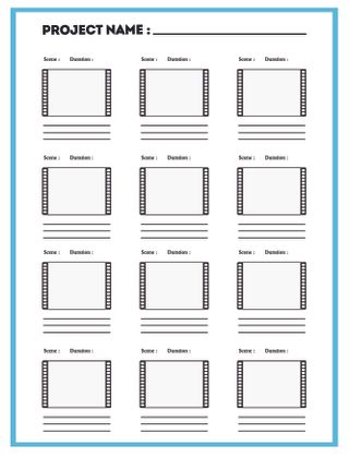 blank storyboard template to download