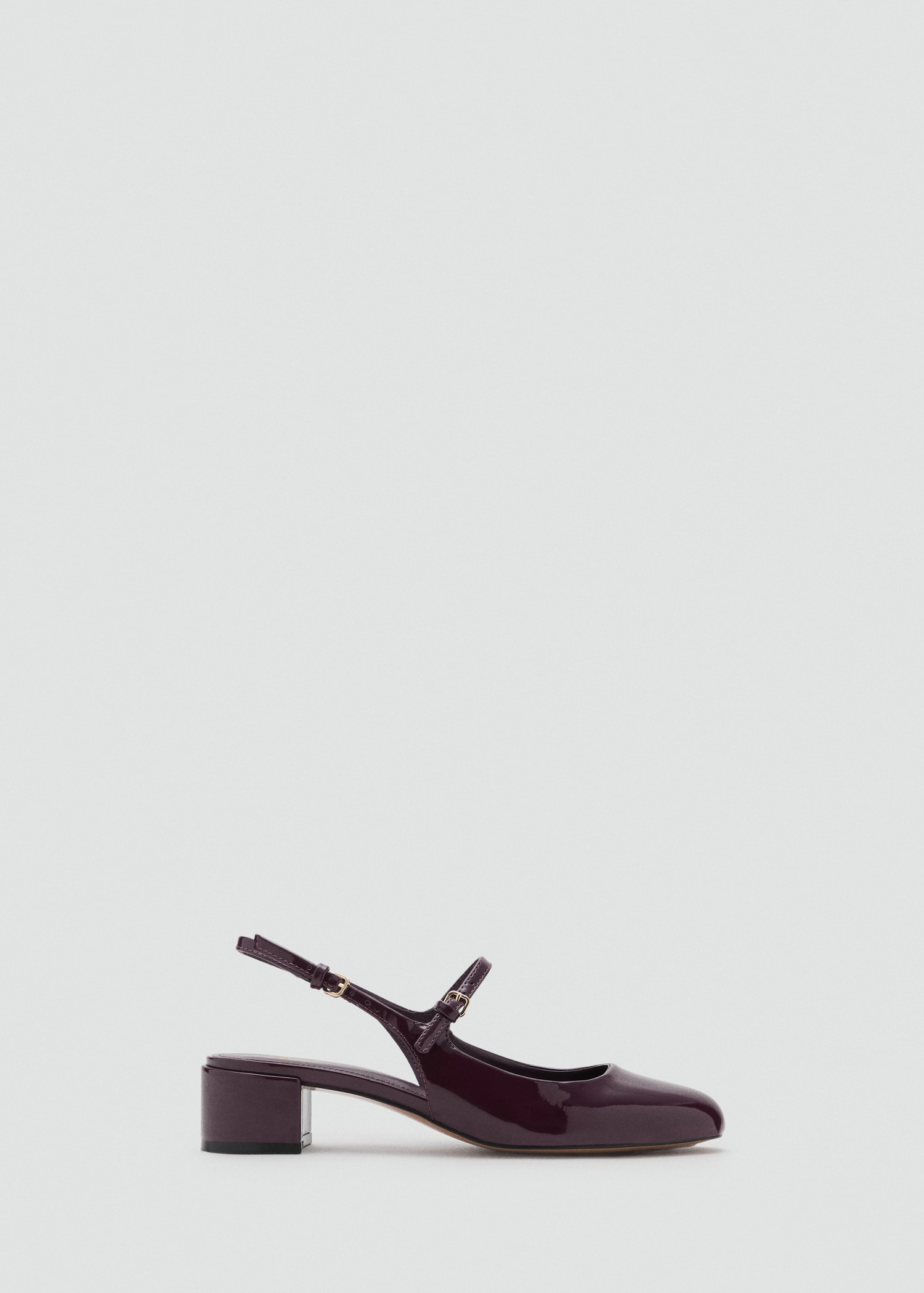 Patent Leather-Effect Block-Heel Shoes - Women | Mango Usa