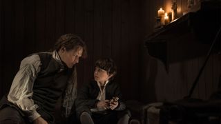 Jamie Fraser (Sam Heughan) and his son, William Ransom​ (Clark Butler)
