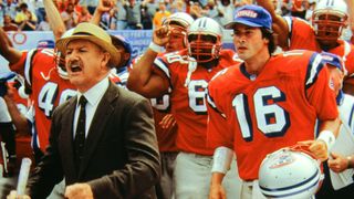 Gene Hackman and Keanu Reeves in The Replacements