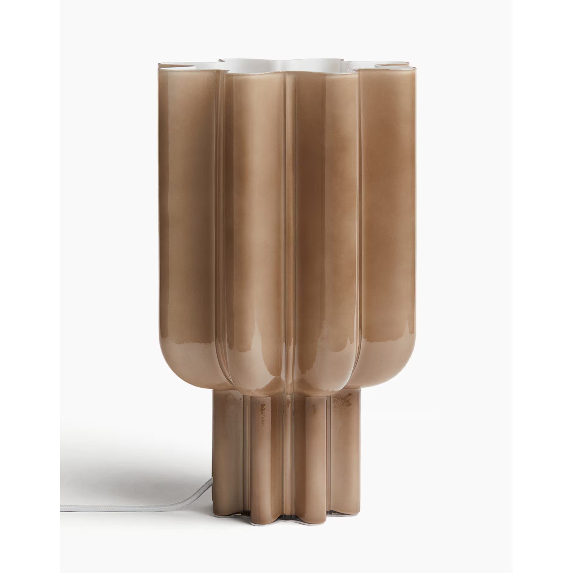 H&M Glass table lamp in light brown